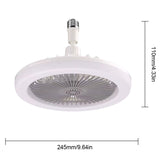 30W Aromatherapy with Light E27 Lamp Cap Wireless Remote Control Silent Ceig Fan for Bedroom Living Room Kitchen