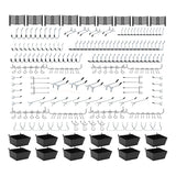 251PCS Pegboard Accessories Organizer Kit Tools 1/8 And 1/4 Inch For Hanging Storage
