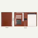 Organizer Portable Fine Workmanship Multifunction Durable Document Paper File Folder with Calculator