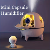 1pc 220ML Rechargeable Space Capsule Air Humidifier, USB Ultrasonic Cool Mist Aromatherapy Water Diffuser With Led Light Astronaut