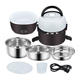 1/2/3 Layers Stainless Steel Rice Office Worker Plug In Electric Heating Thermal Insulation Lunch Box
