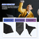Solid Black Polyester Elastic Slim Necktie Neck Tie for Child
