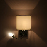 Modern LED Lamp Bedside Bedroom Applique Sconce with Switch USB Interior Headboard Home Hotel Wall Lights(Without Bulbs)