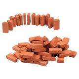 150Pcs Mini Bricks 1/16 Miniatures Simulation Red Brick For DIY Fairy Dollhouse Garden Ornament Toy