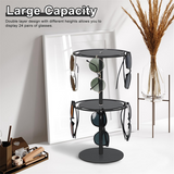 Sunglasses Holder Organizer, 360° Rotatable Acrylic Eyeglasses Display Stand, Eyewear Storage Rack for Desk Dresser