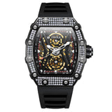 New Diamond Fashion watches men Hollow Full-automatic Mechanical ONOLA Luxury  Tape Waterproof Watch for Men Relogio Masculino