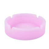 Eco-Friendly Silicone Soft Round Ash Tray PLuminous Portable Fluorescent Ashtray Anti-Scalding Cigarette Holder