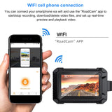 Motorcycle Driving Recorder Waterproof 3 Inch Screen with Two 1080P Cameras Support Wifi Gps Gravity Sensing Loop Recording