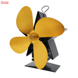 Home Fireplace Fan 4 Blades Fireplace Fan Heat Powered Heating Stove Fan Fireplace Fan Wood Stove Fireplace Fan Heating Fan