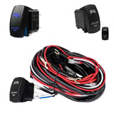 Universal 12V LED Work Light Bar Laser Rocker Switch Wiring Harness Kit 40A Relay Fuse Set For Cars Truck Motorcycle Drop Ship