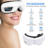 6D Eye Massager Compression Acupressure Eye Care Device Wrinkle Fatigue Relieve Vibration Massage Hot Compress Therapy Glasses