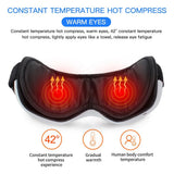 6D Eye Massager Compression Acupressure Eye Care Device Wrinkle Fatigue Relieve Vibration Massage Hot Compress Therapy Glasses