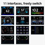 P21 4x4 Inclinometer Car Level Sensor HUD Gradient GPS Real-Time Off-road Vehicle System Speedometer Auto Accessories