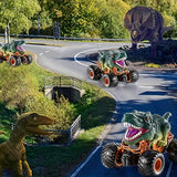 Remote Control Dinosaur Cars，Kids 2.4Ghz RC Dinosaur Truck Toys With Light Sound Spray Function