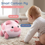 Intelligent Piglet Baby Learns To Crawl Play Music Touch Remote Control Robot Pig Toy for Boys and Girls