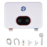 5.5KW Tankless Electric Hot Water Heater - 230V, LED Digital Display, On Demand, Overheating Protection, 30-55 Celsius