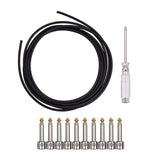 Professional Solderless Patch Kit DIY Guitar Pedal Board Cord Wire 10 Solder Free Plugs 3M Cable Mini Screwdriver