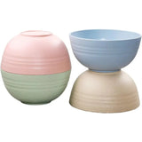 Unbreakable grain bowl, wheat PA fiber lightweight bowl set, 4 pieces