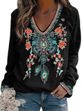 Lapel Ethnic Style Spring And Autumn Long Sleeve Bottoming Shirt