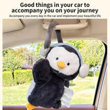 Stuffed Penguin Plush Box Holder Car Paper Towel Boxes Cute Tissue Dispenser