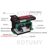 Electric Belt Sanding DIY Polishing Grinding hine Multifunctional Grinder Bench Sander For Woodworking