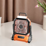 Camping with LED Lantern USB Rechargeable Oscillating 4 Gears Wind Speed Personal Fan for Outdoor Travel Hiking