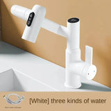 Digital Display LED Basin Faucet 360 Rotation Multifunction Stream Sprayer Hot Cold Water Mixer Sink Tap Bathroom
