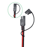 to Cigarette Lighter 14AWG 100cm Plug Extension Cable with SAE Polarity Reverse Adapter 15A Fuse