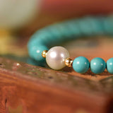 Pearl Men's And Women's Atmospheric Single Circle Crystal Bracelet