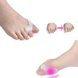 1 Pair Thumb Improver Hallux Valgus Double Ring Toe Separator Big Foot Bone Protection To Relieve Pain Portable Home