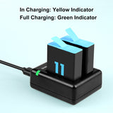 For Gopro Hero11 Black / HERO9 Black / HERO10 USB Dual Port Slot Double Battery Charger Black Action Camera Parts