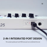 M-VAVE 25-Key Control Mini USB Keyboard MIDI Controller with 25 Velocity Sensitive Keys RGB Backlit Pads 8 Knobs