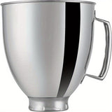1pc.5.5 Quart Stainless Steel Mixing Bowl, Suitable For KitchenAid Vertical Mixer, Compatible With 4.5 Quart And 5 Quart Household Models