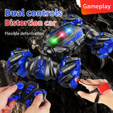 Remote control twisted gesture sensing light music drift double-sided off-road stunt children's toy car