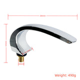 304 Stainless Steel Brass Flat C Waterfall Bathtub 1/2" Bathroom Shower Basin Faucet Hot Tub Water Draw-off Tap