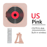 Wall mounted music with IR remote control FM portable Bluetooth speaker stereo 3.5mm CD player LED screen
