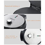 Electric Egg Roll Waffle & Ice-Cone Maker - 1000W, Non-Stick Coating
