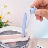 Reusable Baseball Cap Cover Replacement Long Silicone Straw For Stanley 203040oz 10mm
