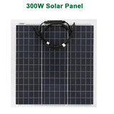 300W/600W 18V Flexible Monocrystalline Solar Panel with 60A Controller - Complete Kit for Outdoor, Phone, RV, Car, Boat, Camping.