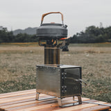 Wood Burning Portable Stainless Steel Stove for Cooking Camping