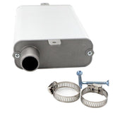 24mm Upgraded Car Exhaust Muffler Silencer + Clamps Stainless Steel For Eberspacher Diesel Parking Heater