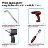 8/10PCS Set Wrench Bar Hexagonal Socket Inside The Wind Cannon Universal Automotive Accessories Car Repair Removal Tools