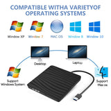 5pcs 12.7mm SATA External Case DVD CD-ROM Player 5Gbps USB3.0 Type-C Optical Drive Enclosure Box for Laptop Notebook