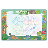 Water Doodle Mat - Kids Reusable ,Drawing Toy, Mess-Free Coloring Writing Board With Animal World Pattern Easy To Use