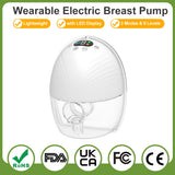 Wearable Portable Hands Free Electric Breast Pump 3 Modes 9 Suction Level LED Screen Touch Control Button Low Noise