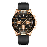 PINTIME Sport Man Watch Casuals Silicone Strap Fashion Quartz Wristwatch Waterproof 30m Six-Hand Dial Clock Relogios Masculino