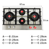 Four-burner gas/coal Built-in household natural European stainless steel gas stove