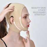 Elastic Seamless Sleep Bandage Lifting V-face Firming Sagging Normal Double Chin Masseter Massage Mask Can Be Adjusted