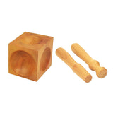 Wooden Square Dapping Block Punch Kit DIY Doming Shaping Stamping Blanks Soft Metals Gold Silver Copper Aluminum Sheet Concave