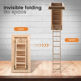 1:12 Dollhouse Mini Modern Miniature Furniture Folding Attic Stairs Doll House Decoration